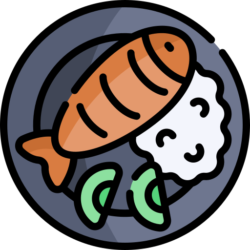 pesce al vapore Kawaii Lineal color icona
