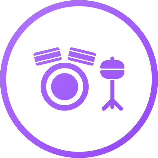 Drum set Generic gradient fill icon