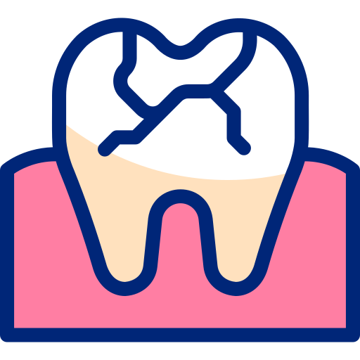 折れた歯 Basic Accent Lineal Color icon