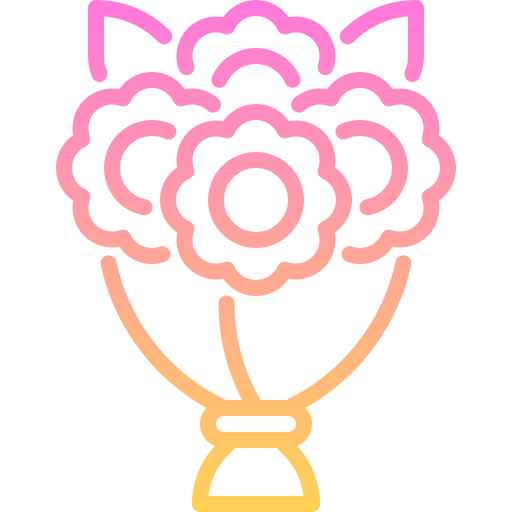 bouquet di fiori Generic gradient outline icona
