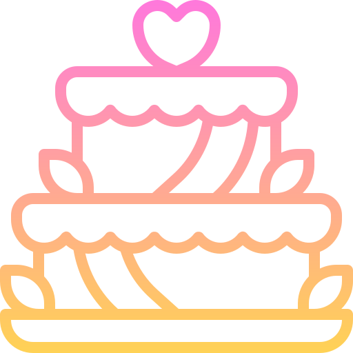 Свадебный пирог Generic gradient outline иконка
