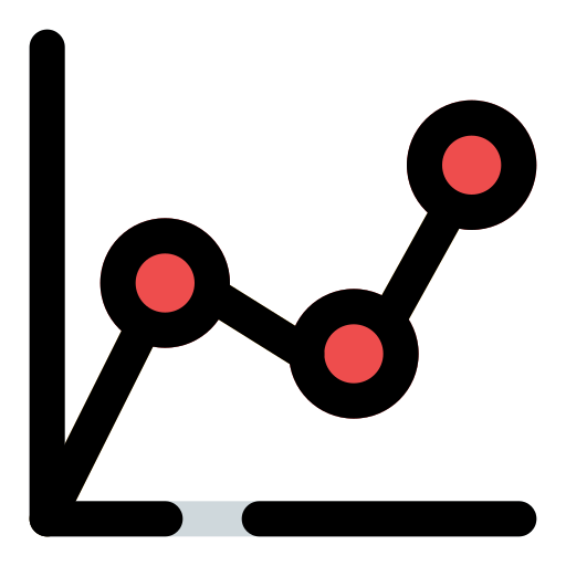 꺾은선형 차트 Generic color lineal-color icon