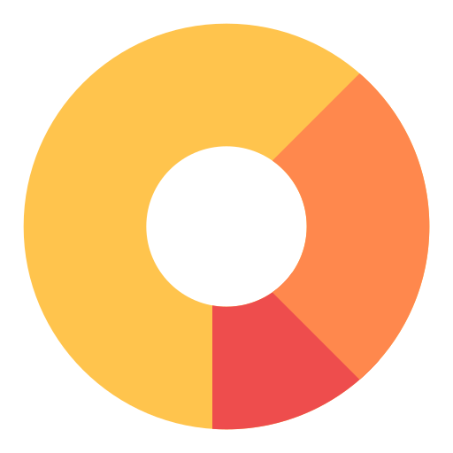 wykres pączkowy Generic color fill ikona