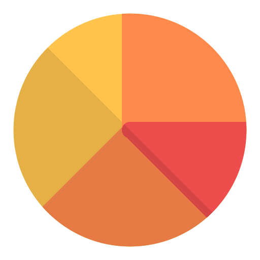 grafico a torta Generic color fill icona