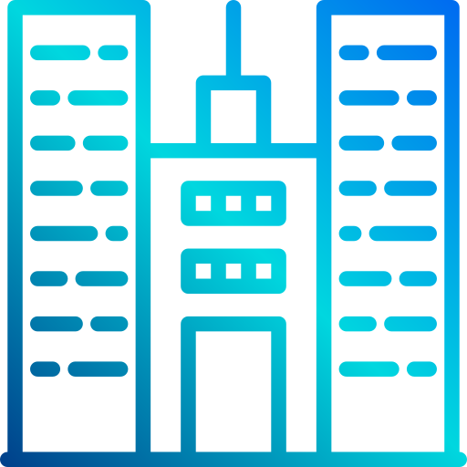 edificio xnimrodx Lineal Gradient icono