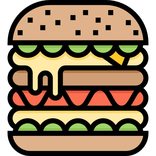 Гамбургер Meticulous Lineal Color иконка