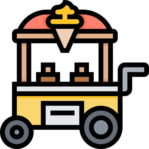 Food cart Meticulous Lineal Color icon