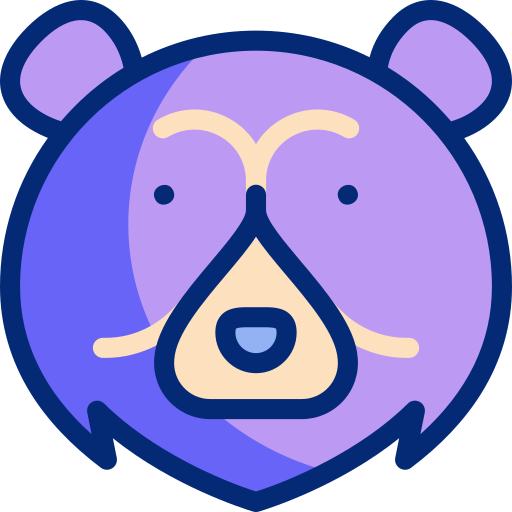 Spectacled bear Basic Accent Lineal Color icon