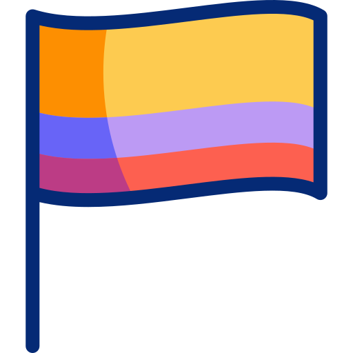 フラグ Basic Accent Lineal Color icon