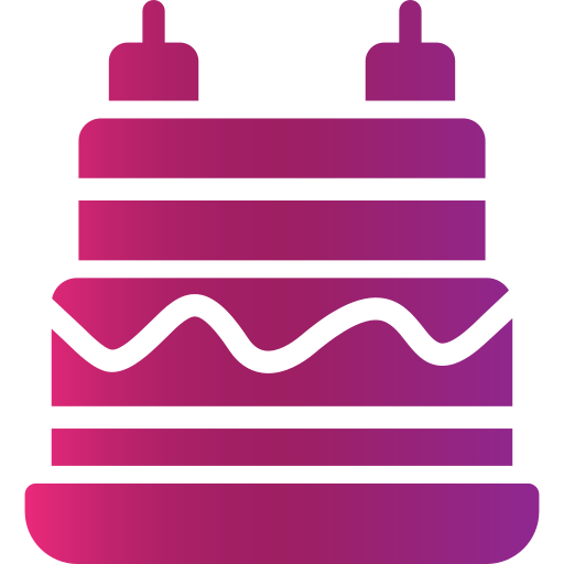Торт на день рождения Generic gradient fill иконка