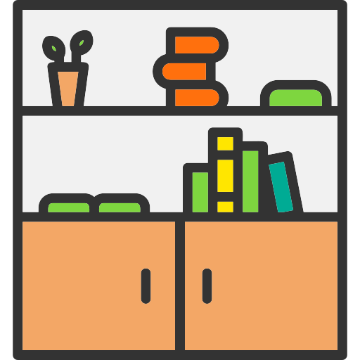 estante para libros Generic color lineal-color icono