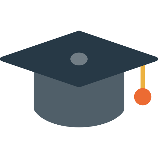 Graduation cap Generic color fill icon