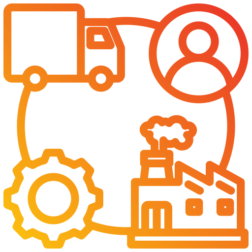 Supply chain management Generic gradient outline icon