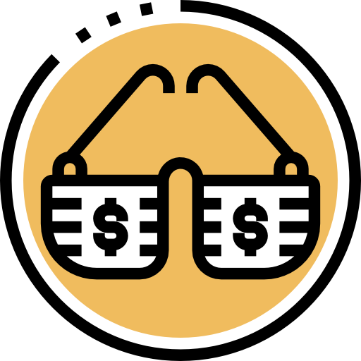 Eyeglasses Meticulous Yellow shadow icon