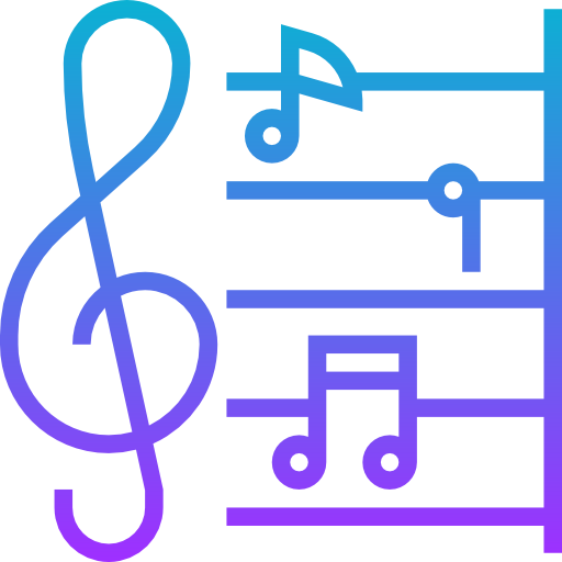 notas musicales Meticulous Gradient icono