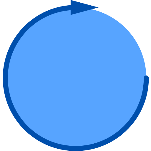 円形の矢印 xnimrodx Blue icon