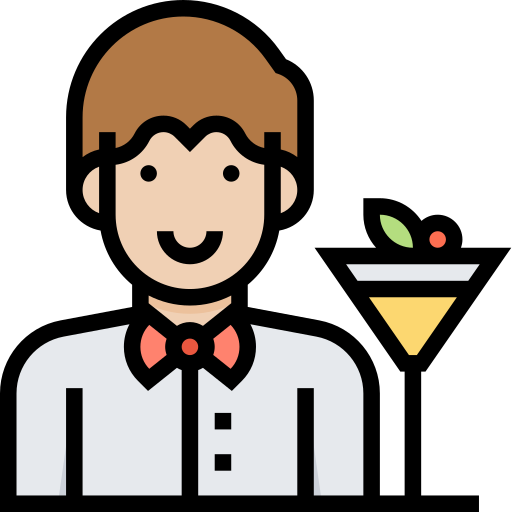 barman Meticulous Lineal Color ikona