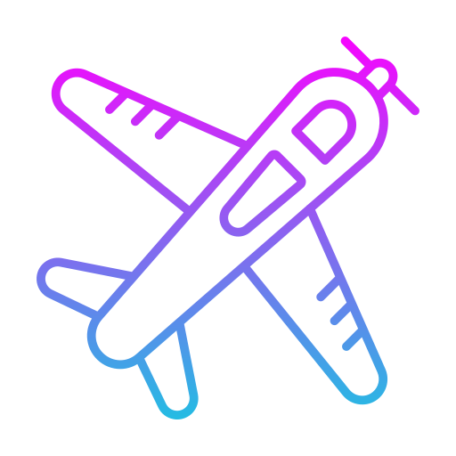 vliegtuig Generic gradient outline icoon
