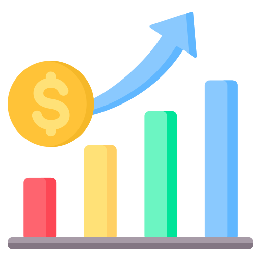 Profit growth Generic color fill icon