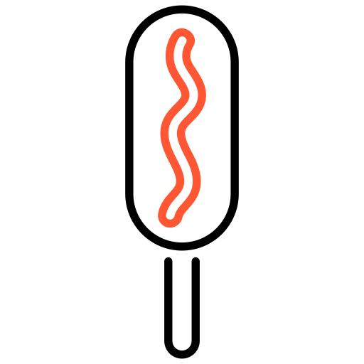 Corn dog Generic color outline icon