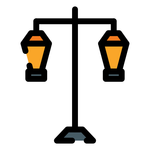 lampa uliczna Generic color lineal-color ikona