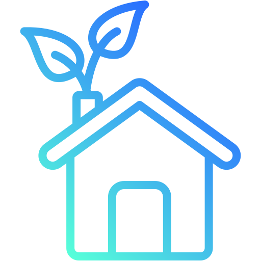 Eco house Generic gradient outline icon