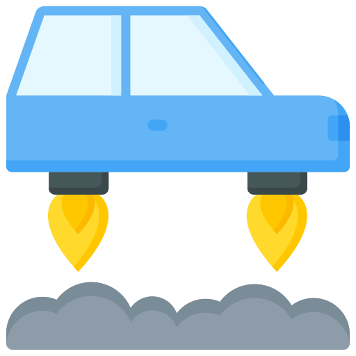vliegende auto Generic color fill icoon