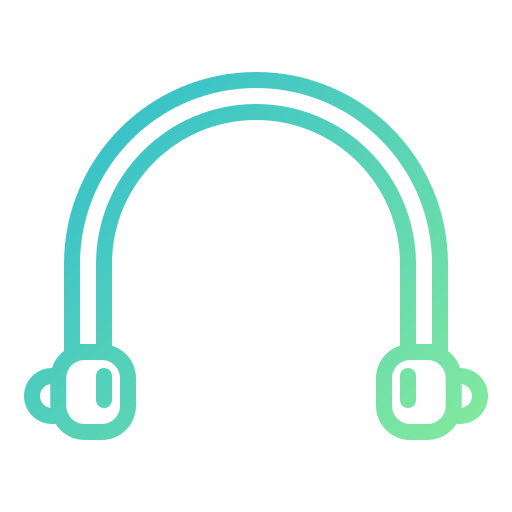 auriculares Generic gradient outline icono