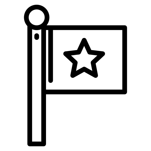 Флаг мира Generic black outline иконка