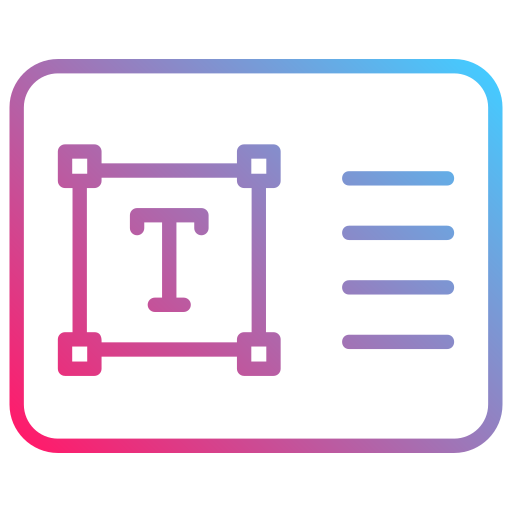 Text editor Generic gradient outline icon