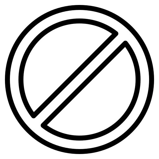 verboten Generic black outline icon