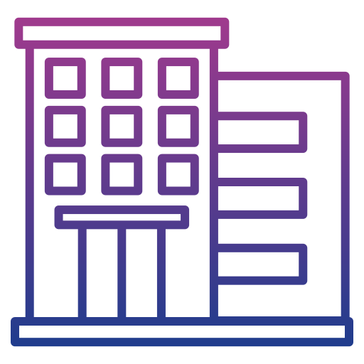 edificio de oficinas Generic gradient outline icono