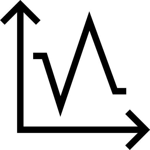 wykres liniowy Pictogramer Outline ikona