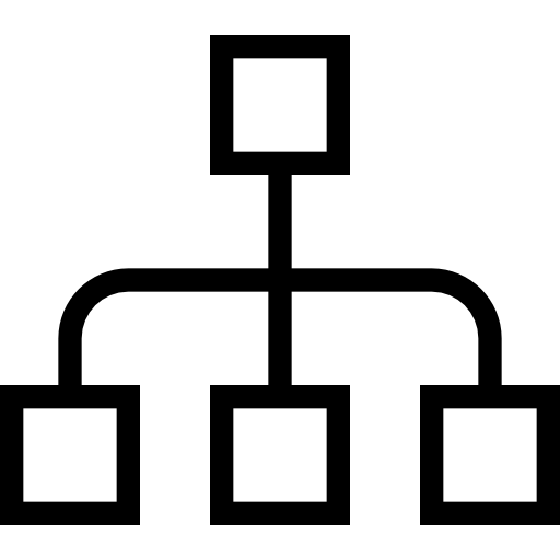 struktura hierarchiczna Pictogramer Outline ikona