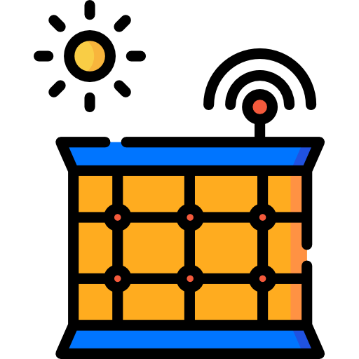 태양 전지 패널 Special Lineal color icon
