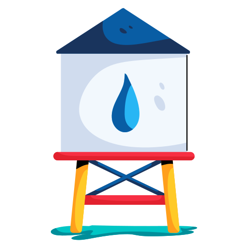 Water tank Generic color fill icon