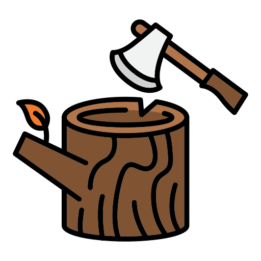 Wood axe Generic color lineal-color icon