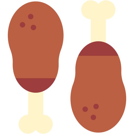 pierna de pollo Generic color fill icono