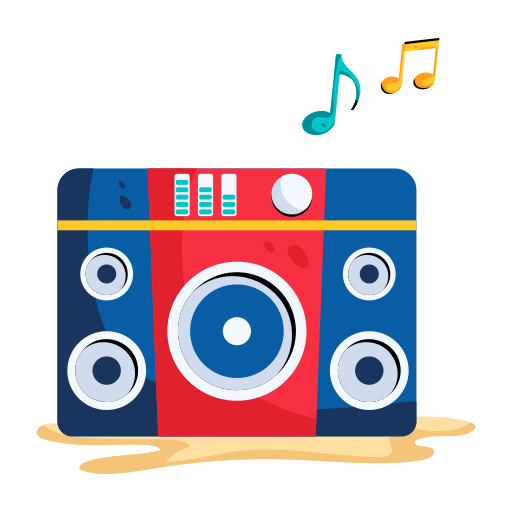 głośnik muzyczny Generic color fill ikona