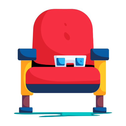 asiento de cine Generic color fill icono