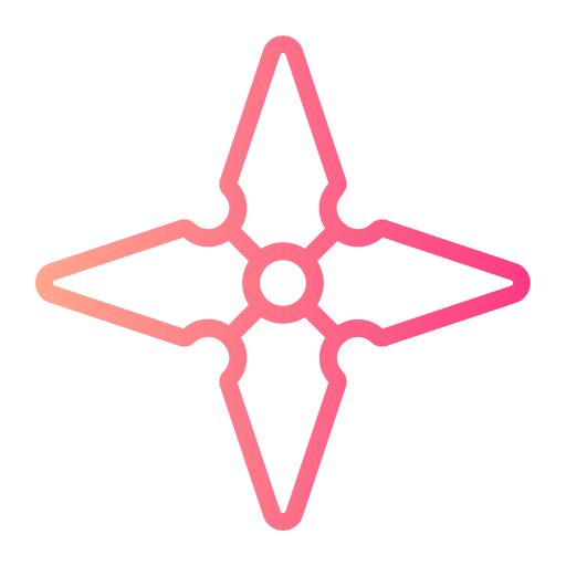 shuriken Generic gradient outline icono