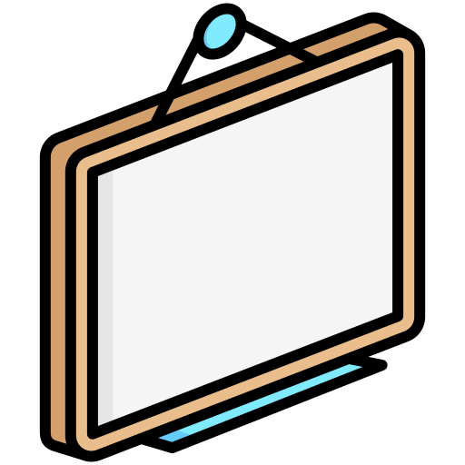 biała tablica Generic color lineal-color ikona