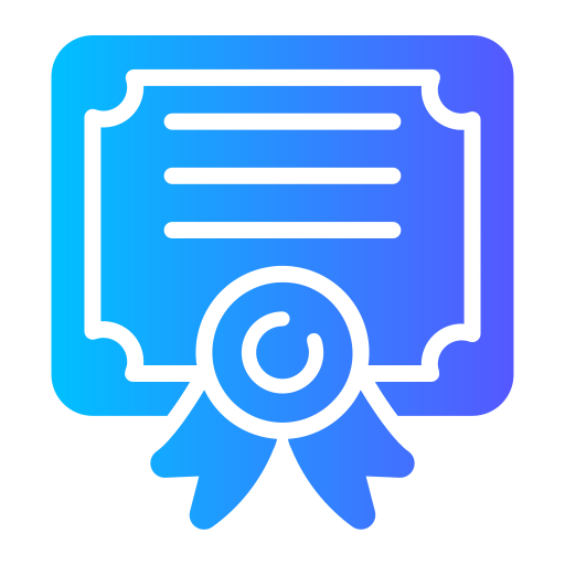 certificado Generic gradient fill icono