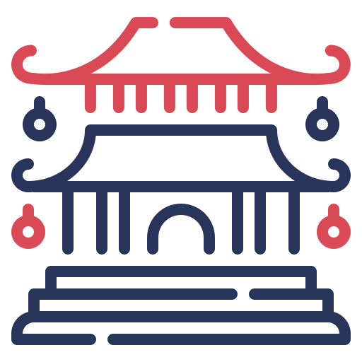 Pagoda Generic color outline icon