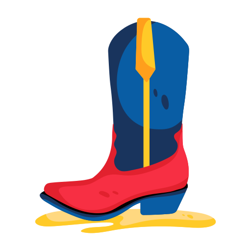 Cowboy boot Generic color fill icon