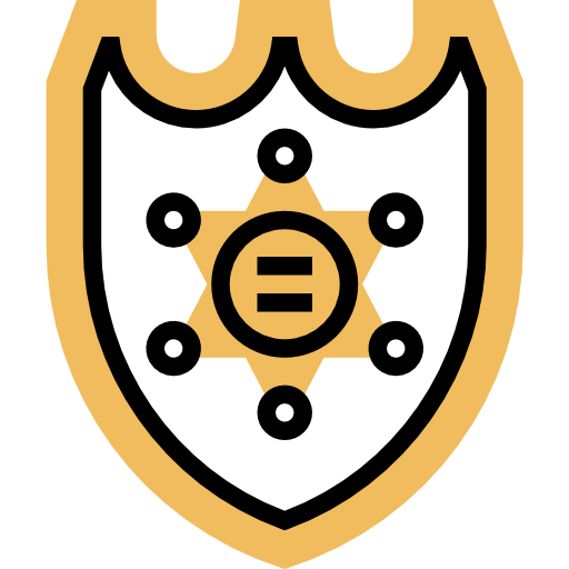 polizeiabzeichen Meticulous Yellow shadow icon
