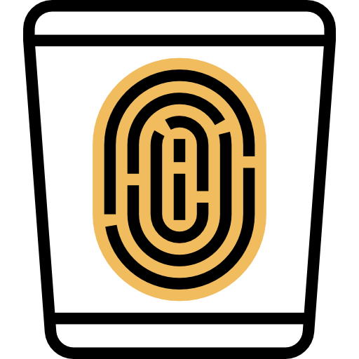 Fingerprint Meticulous Yellow shadow icon