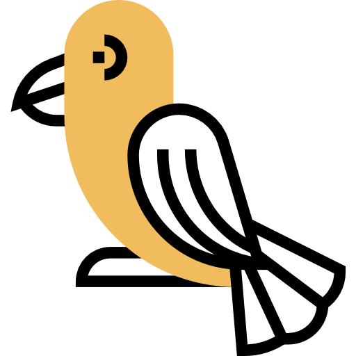 uccello Meticulous Yellow shadow icona