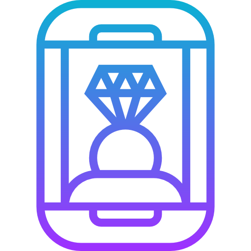 diamant-ring Meticulous Gradient icon