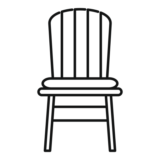 krzesło Generic outline ikona